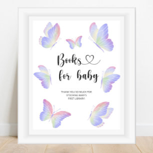Affiche Papillon aquarelle, livres pour bébé
