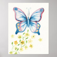 Papillon aquarelle par Victoria Grigaliunas