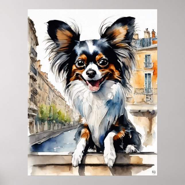 Affiche Papillon - Art Chien Imprimer (Devant)