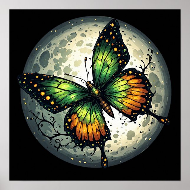 Affiche Papillon au clair de lune (Devant)