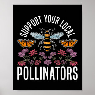 Affiche Papillon Biodiversité Support de votre Pollinat lo
