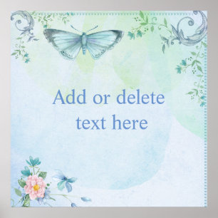 Affiche Papillon bleu