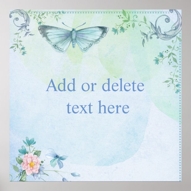 Affiche Papillon bleu (Devant)