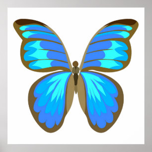 Affiche Papillon bleu