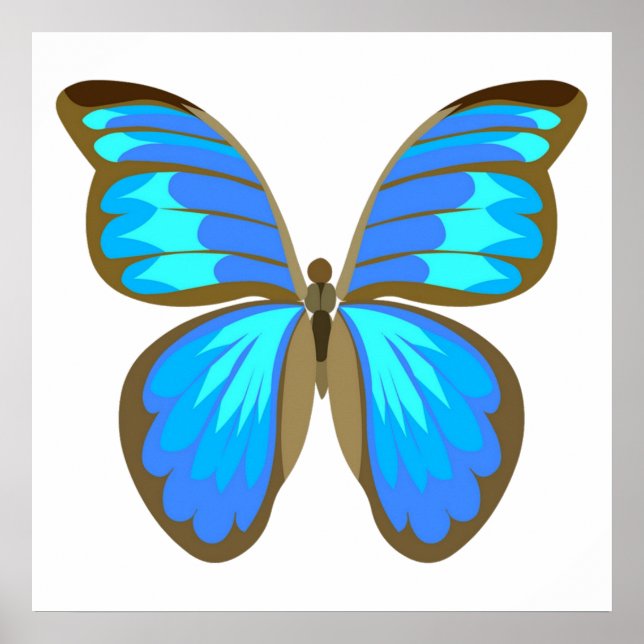 Affiche Papillon bleu (Devant)