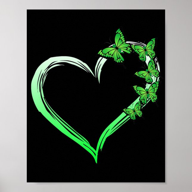 Affiche Papillon bleu-coeur Diffusion de connaissances en  (Devant)