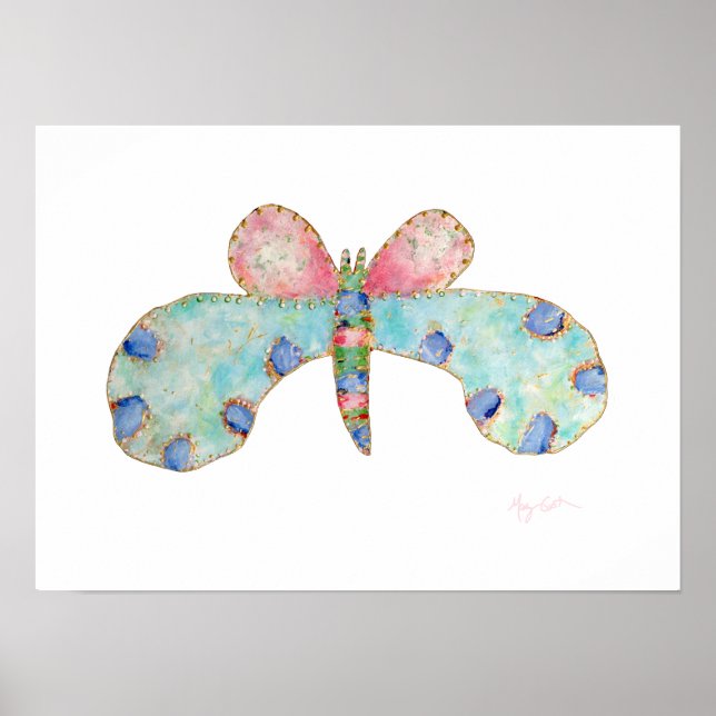 Affiche Papillon Bluebell Imprimer (Devant)