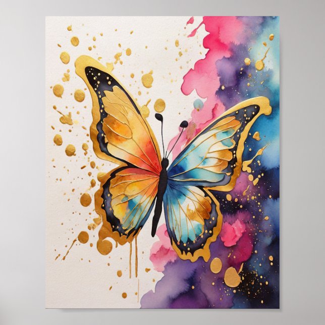 Affiche Papillon coloré (Devant)