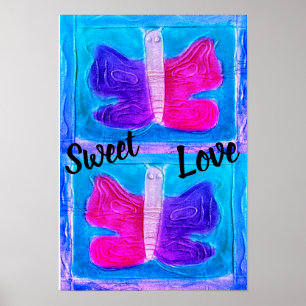 Affiche Papillon coloré Filtre de Miami Base