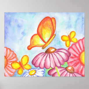 Affiche Papillon Daisy Art Imprimer l'affiche