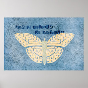 Affiche Papillon d'attitude de gratitude