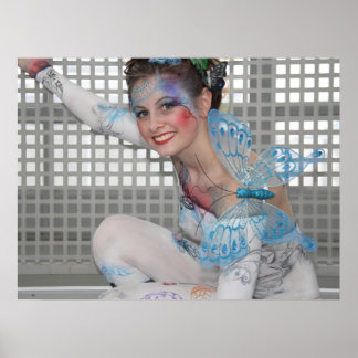 Affiche Papillon de Bodypainting