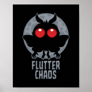 Affiche Papillon de Chaos Mothman Légende Cryptique