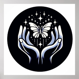 Affiche Papillon de l'espoir Symbole de force et de résili