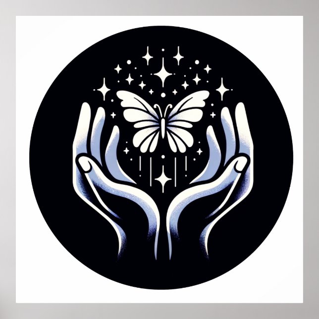 Affiche Papillon de l'espoir Symbole de force et de résili (Devant)