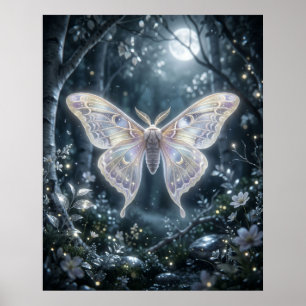 Affiche Papillon de Lune Nuit Céleste