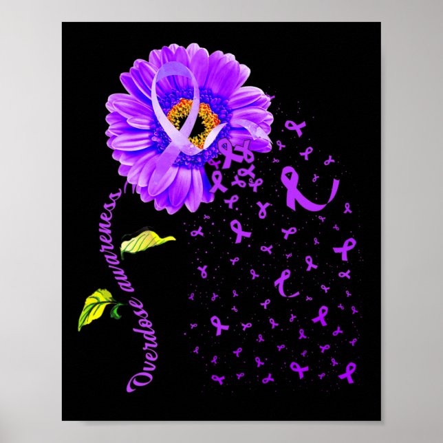 Affiche Papillon de marguerite violet sensibilisation à la (Devant)