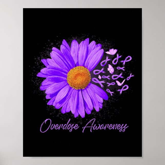 Affiche Papillon de marguerite violet sensibilisation à la (Devant)