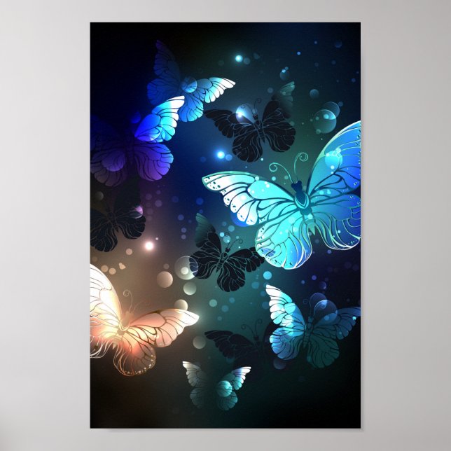 Affiche Papillon de nuit voltigeant (Devant)