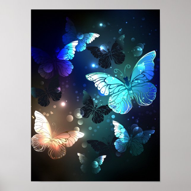 Affiche Papillon de nuit voltigeant (Devant)