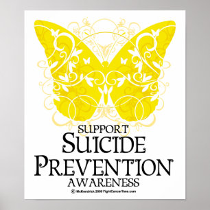Affiche Papillon de prévention de suicide