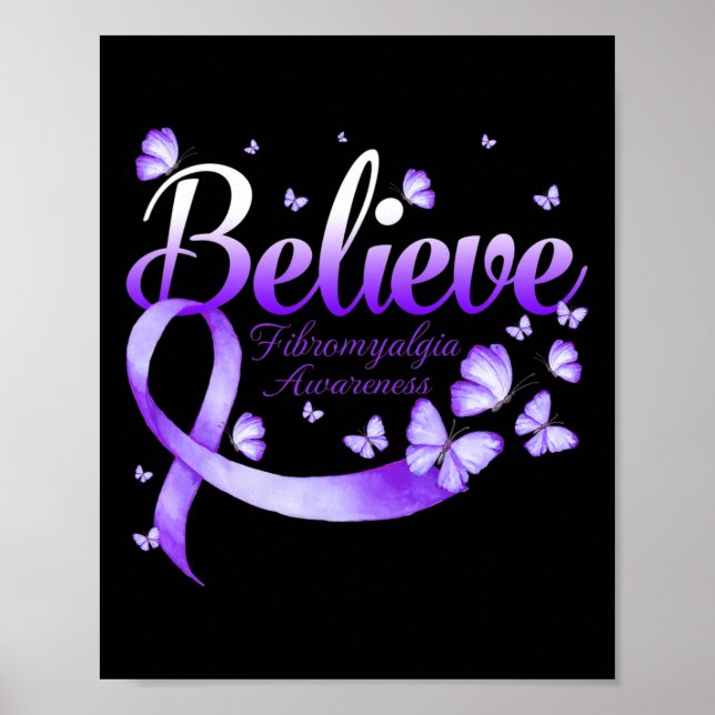Affiche Papillon de sensibilisation à la fibromyalgie (Devant)