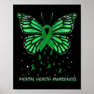Affiche Papillon de sensibilisation à la santé mentale