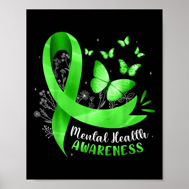 Affiche Papillon de sensibilisation à la santé mentale Rub (Devant)