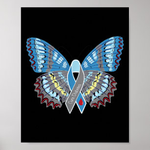 Affiche Papillon de sensibilisation au diabète