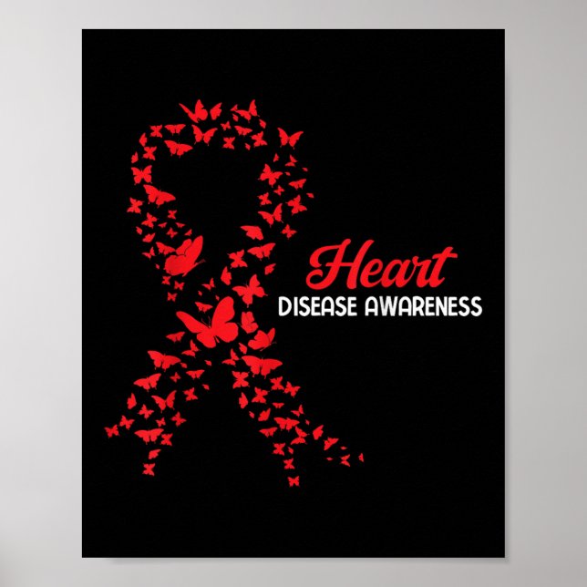 Affiche Papillon de sensibilisation aux maladies cardiaque (Devant)