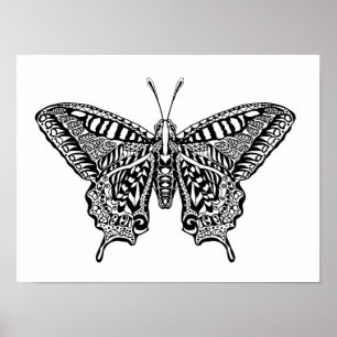 Affiche Papillon de style 4