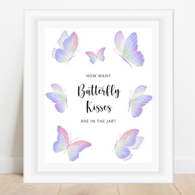 Affiche Papillon devine combien de bisous de papillon (Créateur téléchargé)