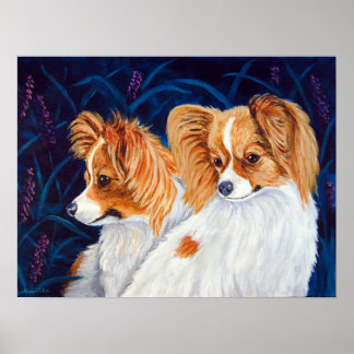 Affiche Papillon Dog Wall Print