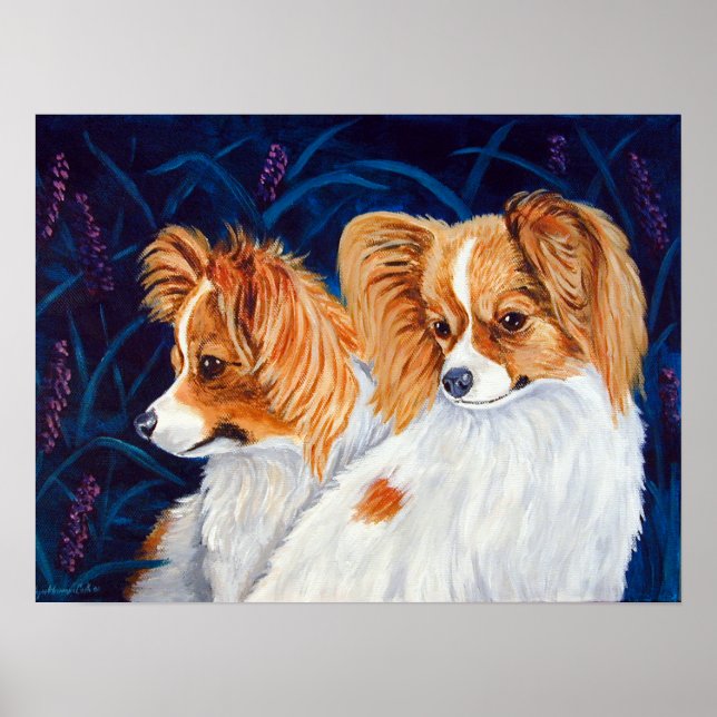 Affiche Papillon Dog Wall Print (Devant)