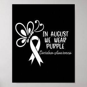 Affiche Papillon En Août Nous Portons Violet Overdose