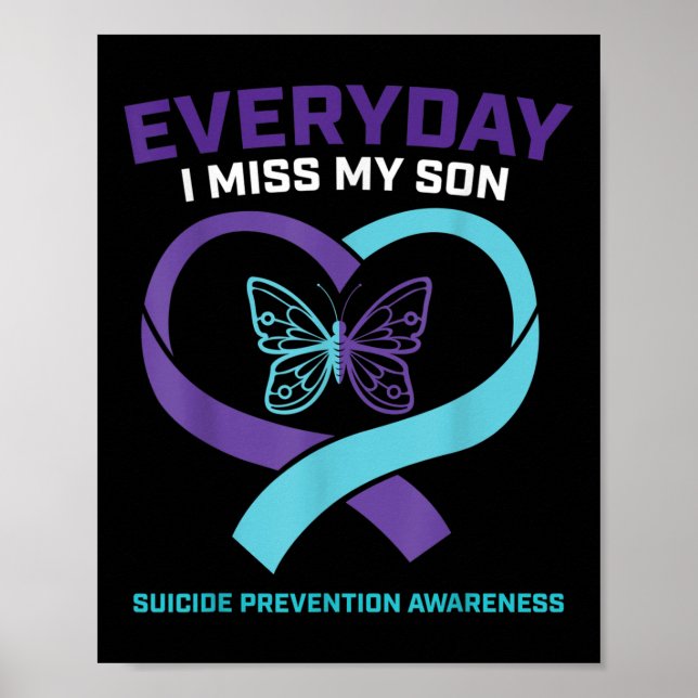 Affiche Papillon En Mémoire Affectueuse Fils Prévention Du (Devant)