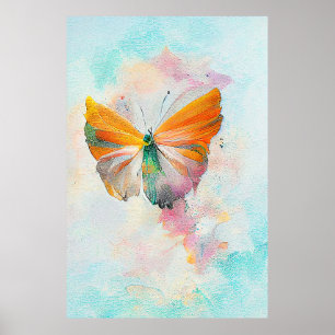 Affiche Papillon Faune Animal Nature Aquarelle Art