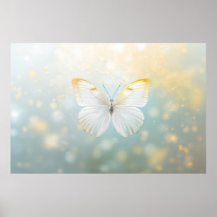 Affiche Papillon Fleur Nature Serene Tranquille