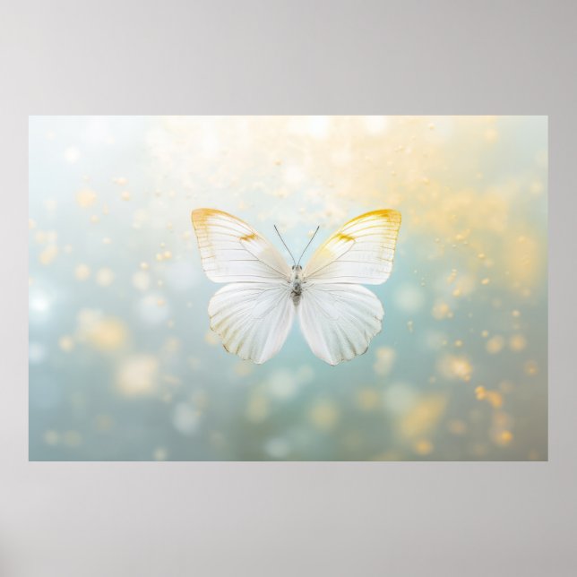 Affiche Papillon Fleur Nature Serene Tranquille (Devant)