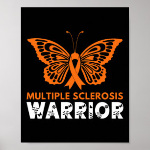 Affiche Papillon guerrier Sclérose en plaques Sensibilisat
