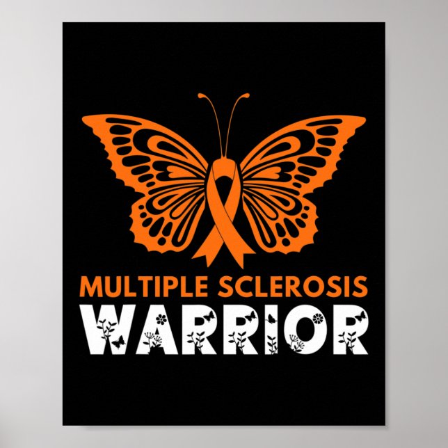 Affiche Papillon guerrier Sclérose en plaques Sensibilisat (Devant)