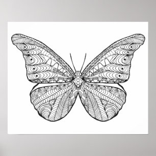 Affiche Papillon inspiré