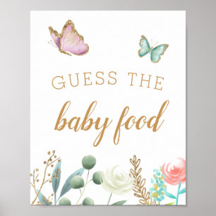 Affiche Papillon Jardin Guess Le Bébé signe alimentaire