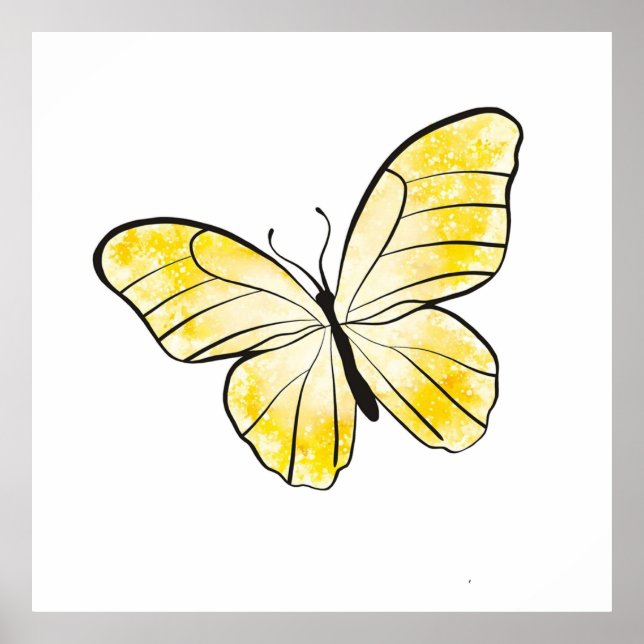 Affiche Papillon jaune (Devant)