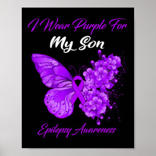 Affiche Papillon Je Porte Le Violet Pour Mon Fils Epilepsi