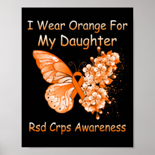 Affiche Papillon Je Porte Orange Pour Ma Fille Rsd Crps A
