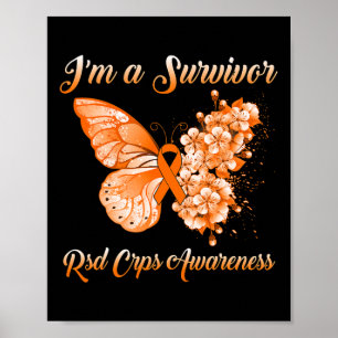 Affiche Papillon Je suis un survivant Rsd Crps Sensibilisa