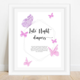 Affiche Papillon \ Jeu de couches de nuit