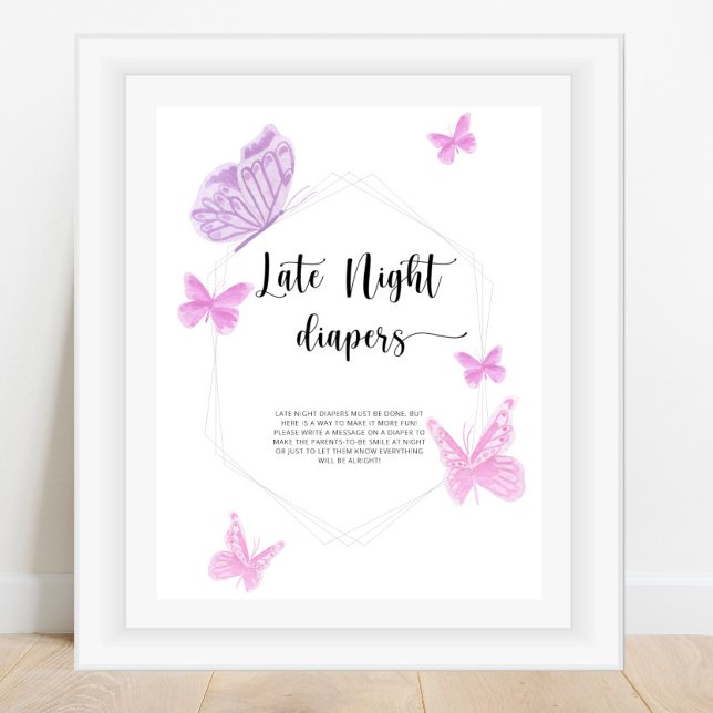 Affiche Papillon \ Jeu de couches de nuit (Créateur téléchargé)