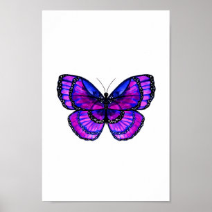 Affiche Papillon mauve
